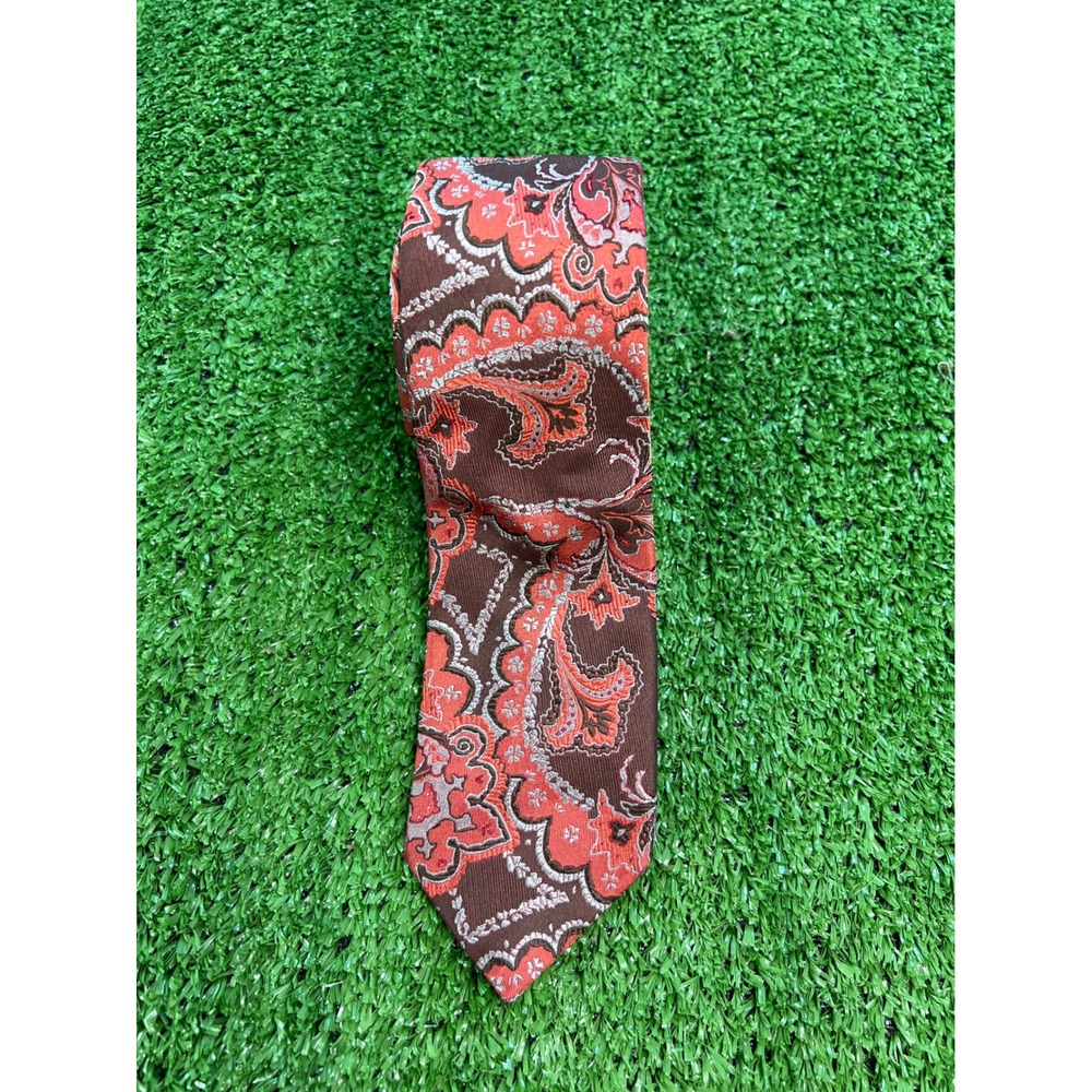 Tiger Of Sweden Red Silk Paisley Necktie Retro Pattern Classic Men's Fashion‎